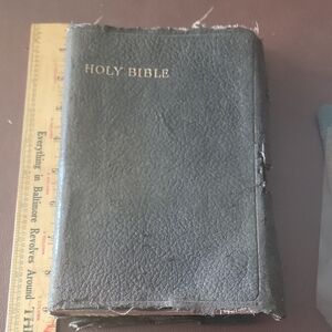 Black Leather Holy Bible 1949